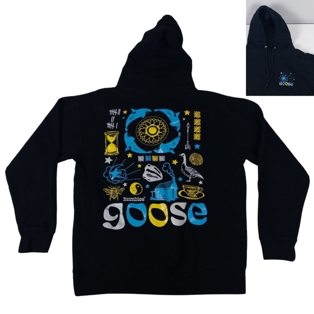 Goose Band 2024 Tour Hoodie Large Black Humbles Graphic Concert Merch Pullover